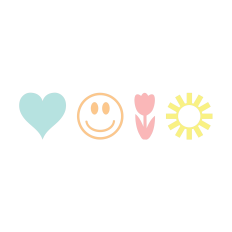 Heart Smiley Face Tulip & Sun
