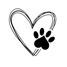 Heart with Paw Print