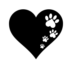 Heart with Paw Prints