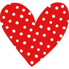 Heart with Polka Dots