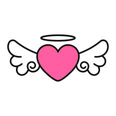 Heart with Wings SVG | Retro SVG