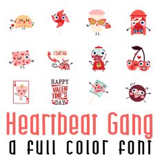 Heartbeat Gang Full Color Font