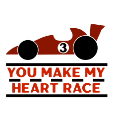 You Make My Heart Race Car Valentine