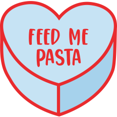Feed Me Pasta Candy Heart