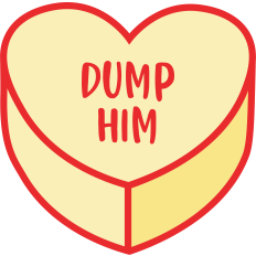 Dump Him Candy Heart