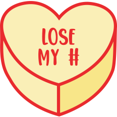 Lose My Number Candy Heart