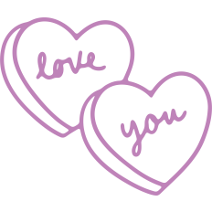 Love You Candy Hearts