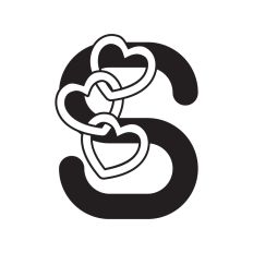 Letter S with hearts