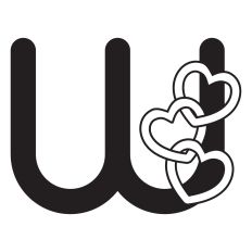 Letter W with hearts