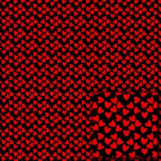 Red Hearts on Black – Printable Pattern
