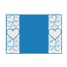 Heart Cutout A7 Greeting Card – Layered Card Template