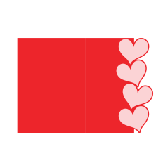 Hearts Cutout A7 Greeting Card Cut File