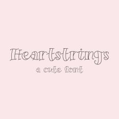 Heartstrings - A Cute Hollow Serif Font