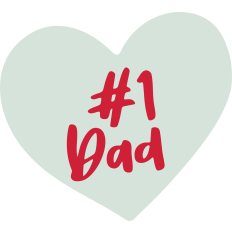 #1 Dad Conversation Heart