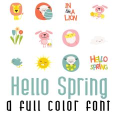 Hello Spring Full Color Font