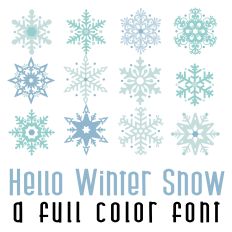 Hello Winter Snow Full Color Font