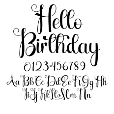 Hello Birthday Font
