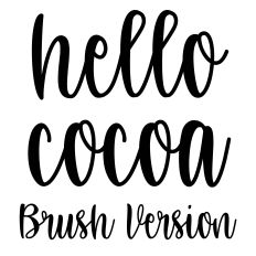 Hello cocoa brush version font