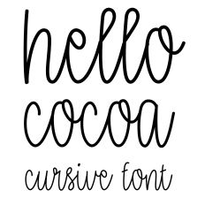 Hello cocoa cursive font