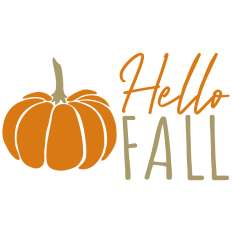 Hello Fall With Pumpkin