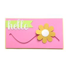 Hello Flower Glide Mini Slimline Card