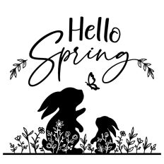 Hello Spring Bunnies and Wildflowers