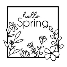 Hello Spring Floral Frame