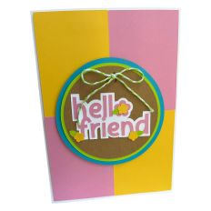 Hello Friend - 5 x 7 folded card