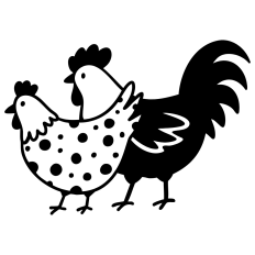 Hen and Rooster