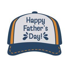 Happy Father’s Day SVG – Baseball Cap Style Cut File for Silhouette Studio
