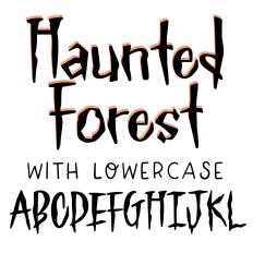 BFC Haunted Forest with Lowercase Spooky Halloween Font