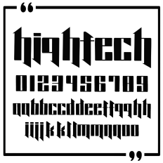 Hightech Font
