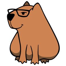 Hipster capybara
