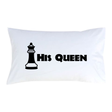 His Queen – Chess-Inspired Couples Design Pillow