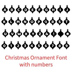 HNC Christmas Ornament Font with Numbers, Dingbats