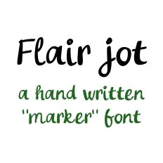 HNC Flair Jot - A hand written marker font