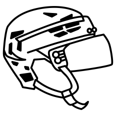 Hockey Helmet Outline