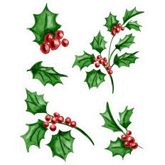 Holly Berry Group Christmas Joy - Print and Cut