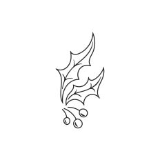 Holly line art