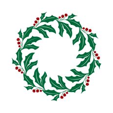 Christmas holly frame