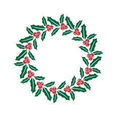 Christmas holly frame
