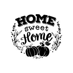 Home Sweet Home Autumn Lettering