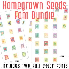 Homegrown Seeds Color Font Bundle
