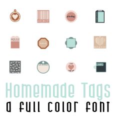 Homemade Tags Full Color Font