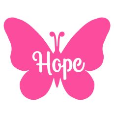 Hope Butterfly Word