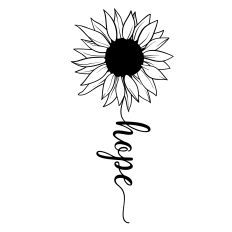 Hope Sunflower SVG Cut File