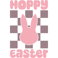 Hoppy Easter Checkered Bunny