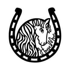 Horse Mom horseshoe
