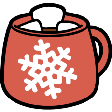 cute hot chocolate mug with marshmallow