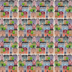 Little Houses Pattern Paper